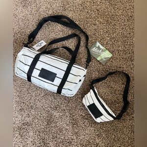 ALOHA Collection Stripes Duffel & Fanny Pack Set